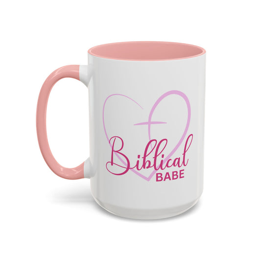 Biblical Babe Coffee Mug w/ Accent Color - Sweet Baby Jeez Teez