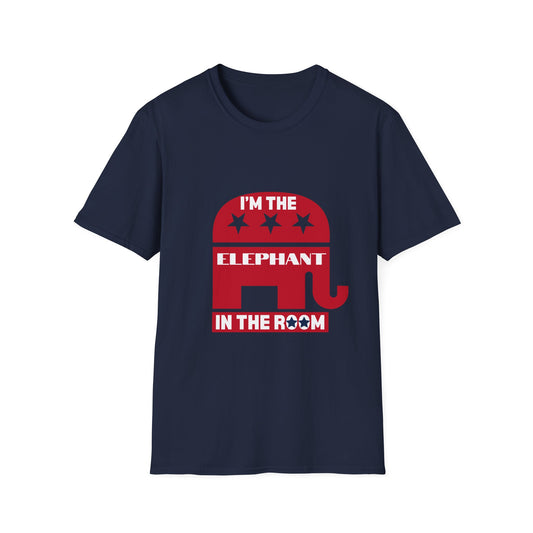 Elephant in the Room Men's Tshirt (Navy Blue)