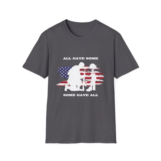 Some Gave All Men's Tshirt (MM White Logo) - Sweet Baby Jeez Teez