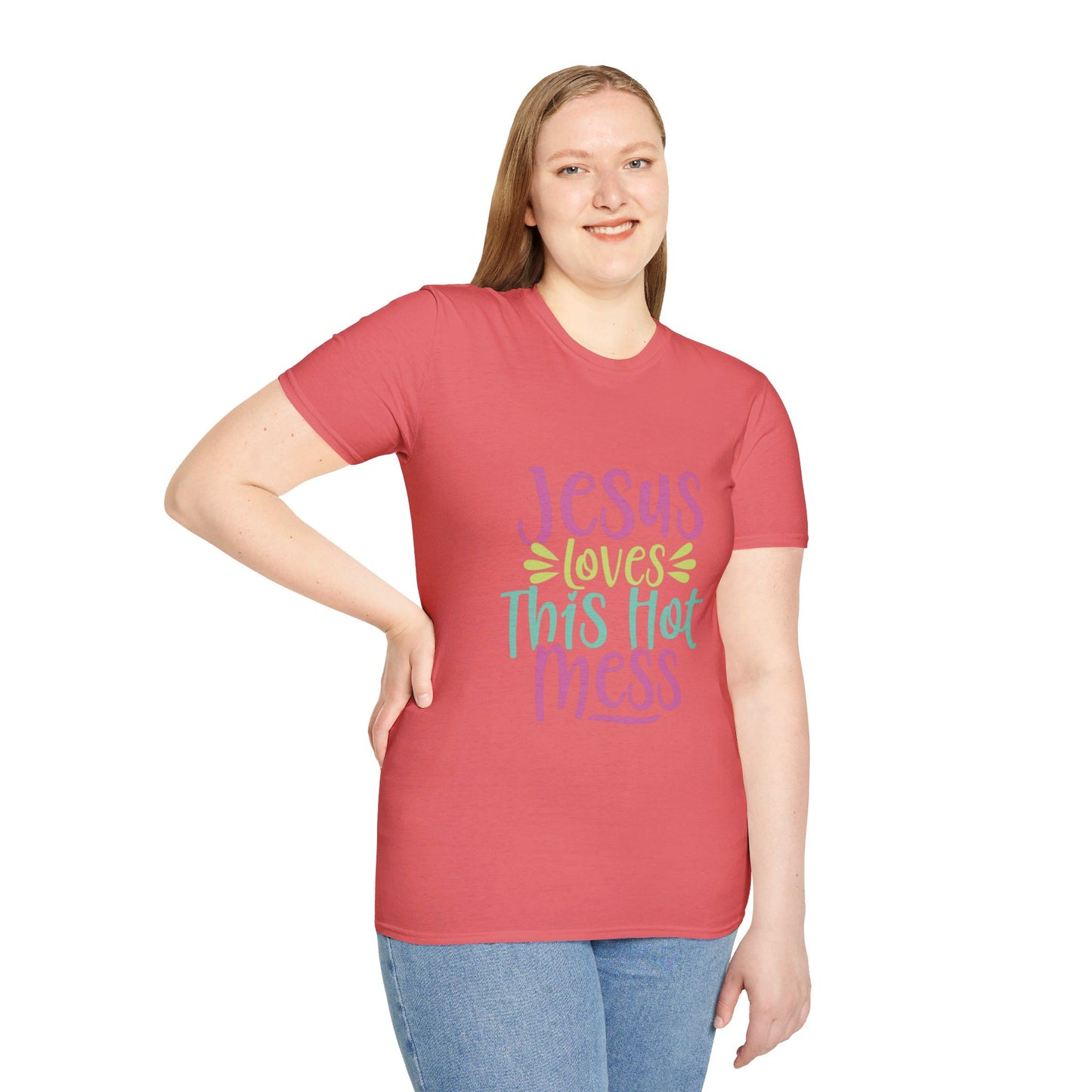 Hot Mess Womens Relaxed Tshirt (Multi Logo) - Sweet Baby Jeez Teez