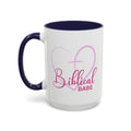 Biblical Babe Coffee Mug w/ Accent Color - Sweet Baby Jeez Teez