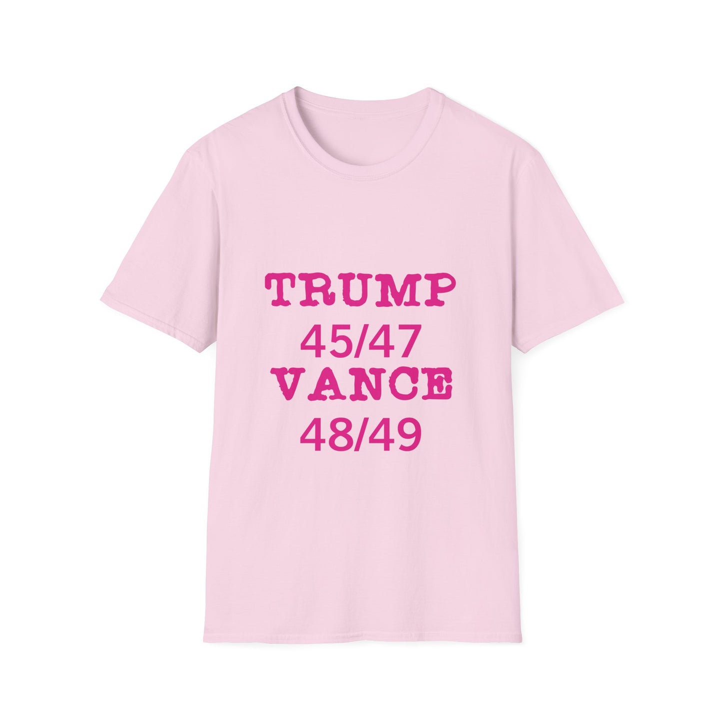 Trump/Vance Women's Relaxed/Plus Tshirt (Hot Pink Logo) - Sweet Baby Jeez Teez