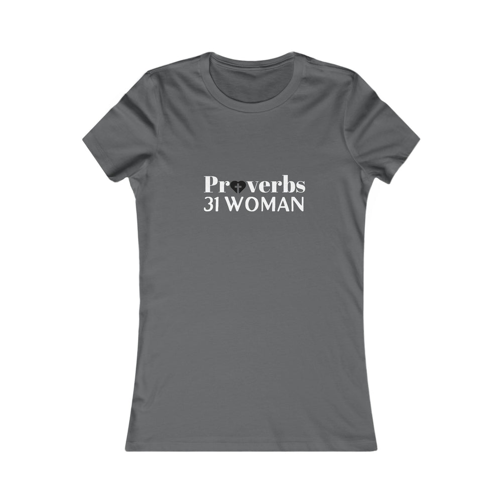 Proverbs 31 Women's Tshirt (White & Black Logo)