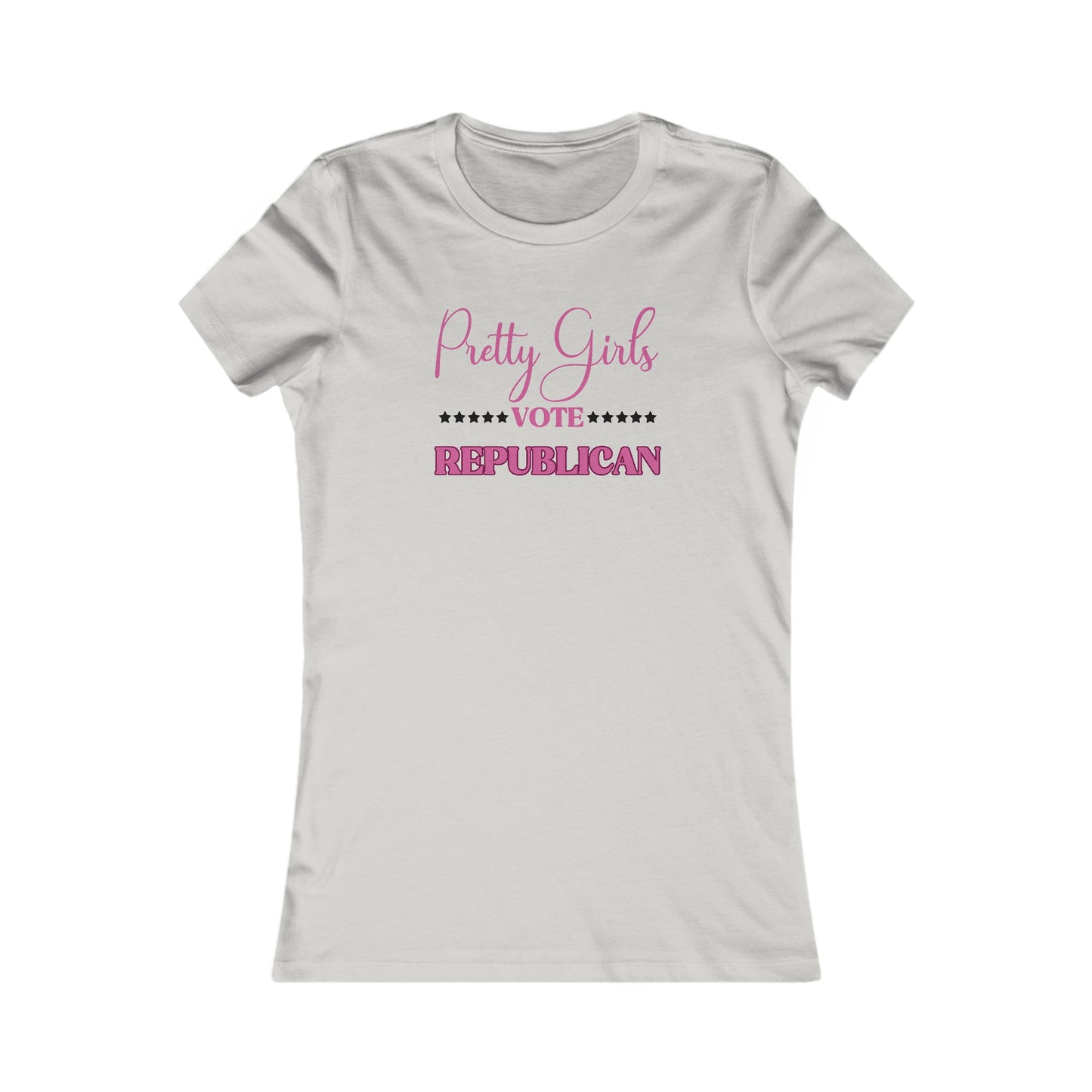 Pretty Girls Women's Fitted Tshirt (Pink/Black Logo) - Sweet Baby Jeez Teez