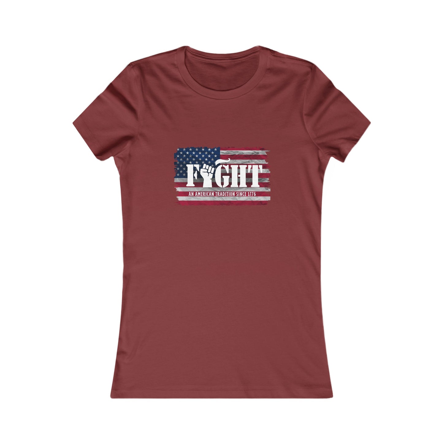 Fight Flag Women's Fitted Tshirt - Sweet Baby Jeez Teez