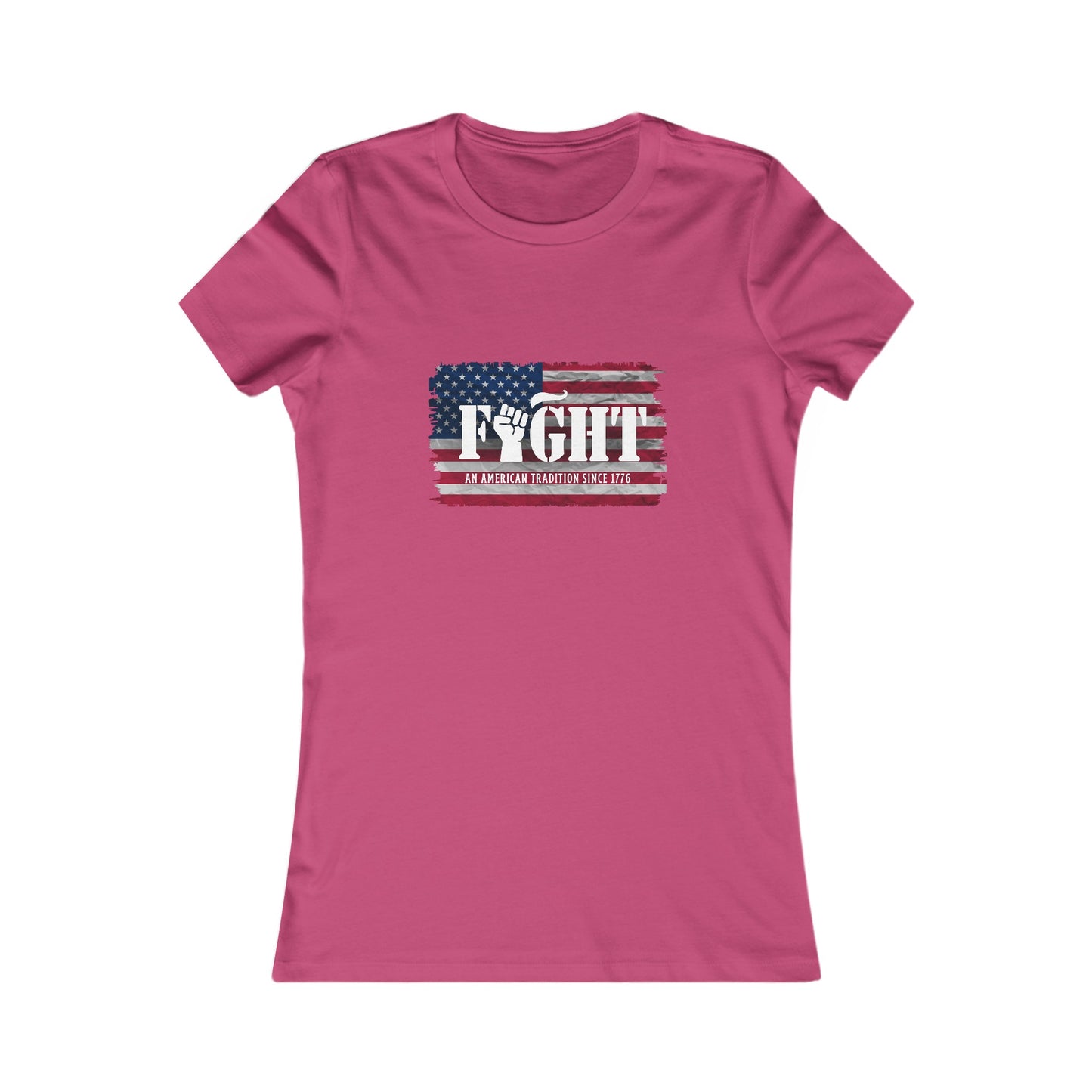 Fight Flag Women's Fitted Tshirt - Sweet Baby Jeez Teez