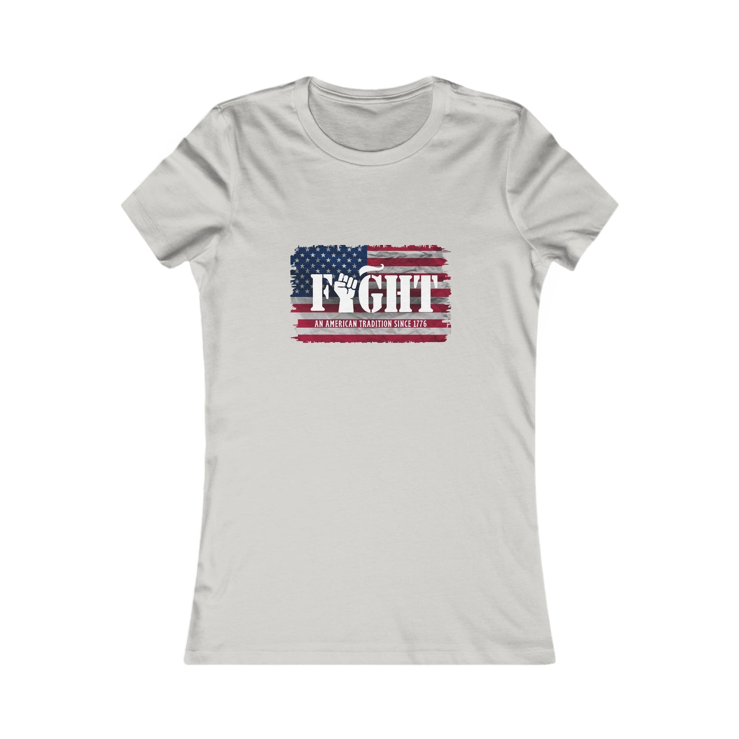 Fight Flag Women's Fitted Tshirt - Sweet Baby Jeez Teez