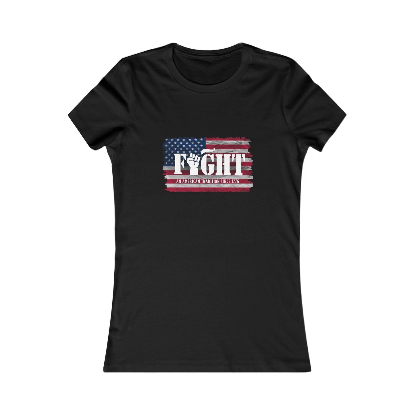 Fight Flag Women's Fitted Tshirt - Sweet Baby Jeez Teez