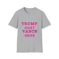 Trump/Vance Women's Relaxed/Plus Tshirt (Hot Pink Logo) - Sweet Baby Jeez Teez