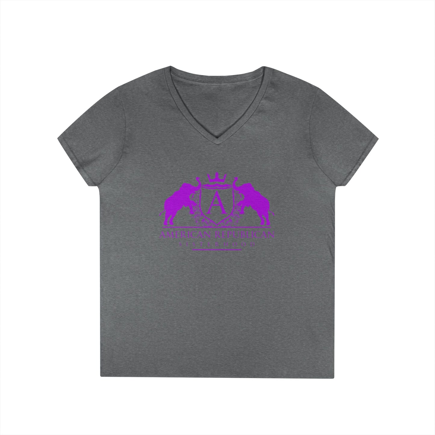 ARS Logo Women's  V-Neck T-Shirt (ARS - Hot Pink Logo)