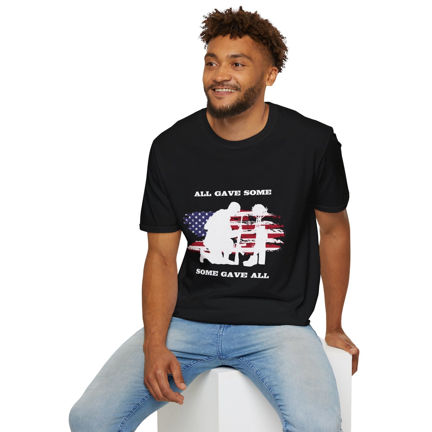 Some Gave All Men's Tshirt (MM White Logo) - Sweet Baby Jeez Teez