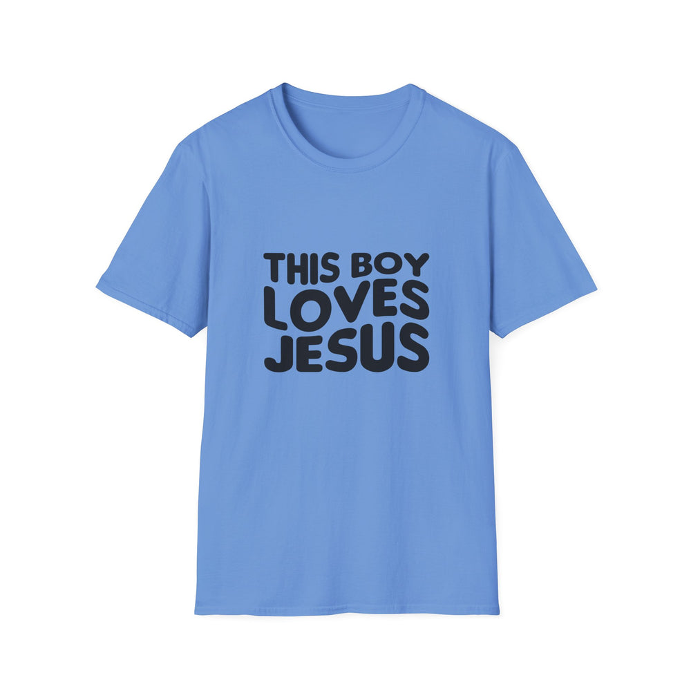 This Boy Loves Jesus Men's Tshirt