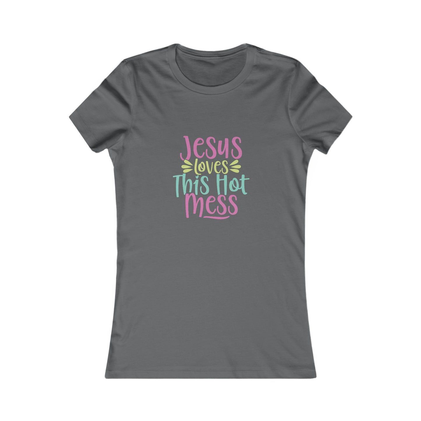 Hot Mess Womens Fitted Tshirt (Multi Logo) - Sweet Baby Jeez Teez