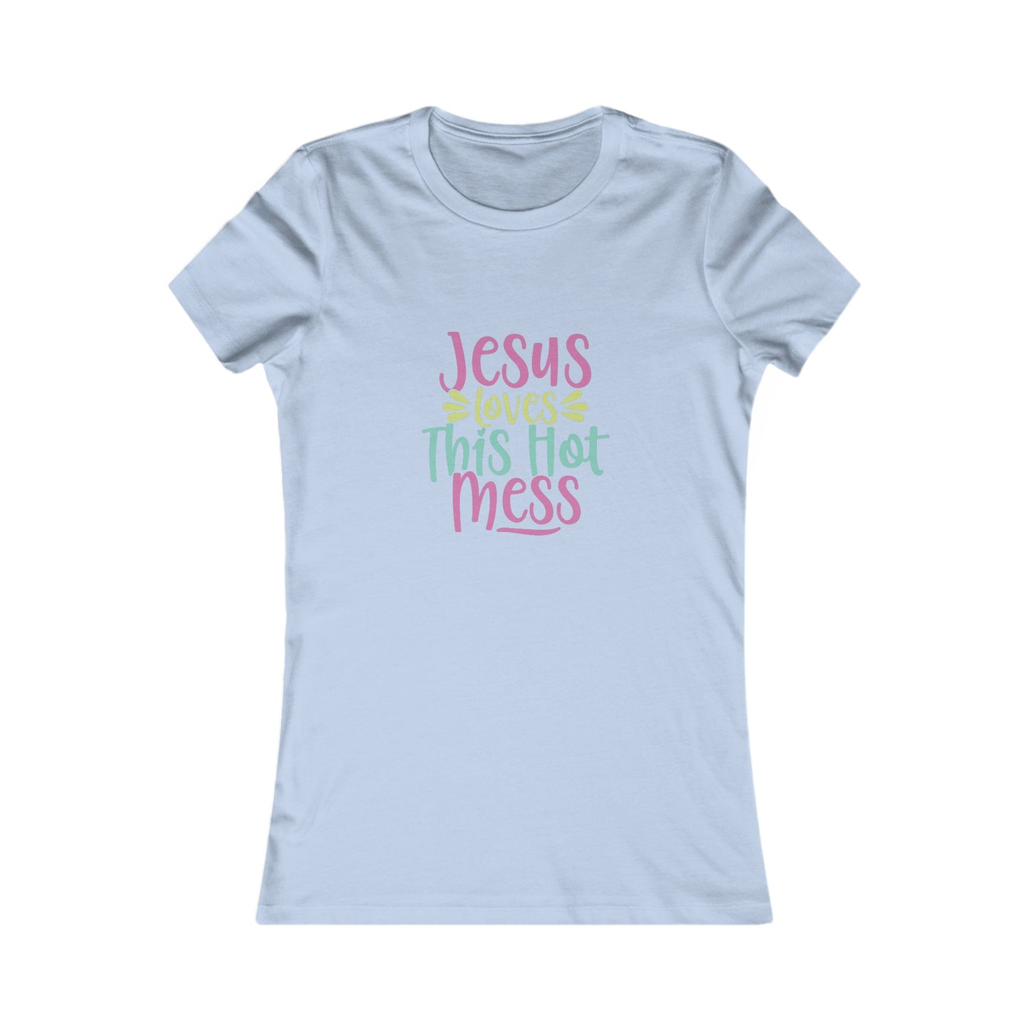 Hot Mess Womens Fitted Tshirt (Multi Logo) - Sweet Baby Jeez Teez