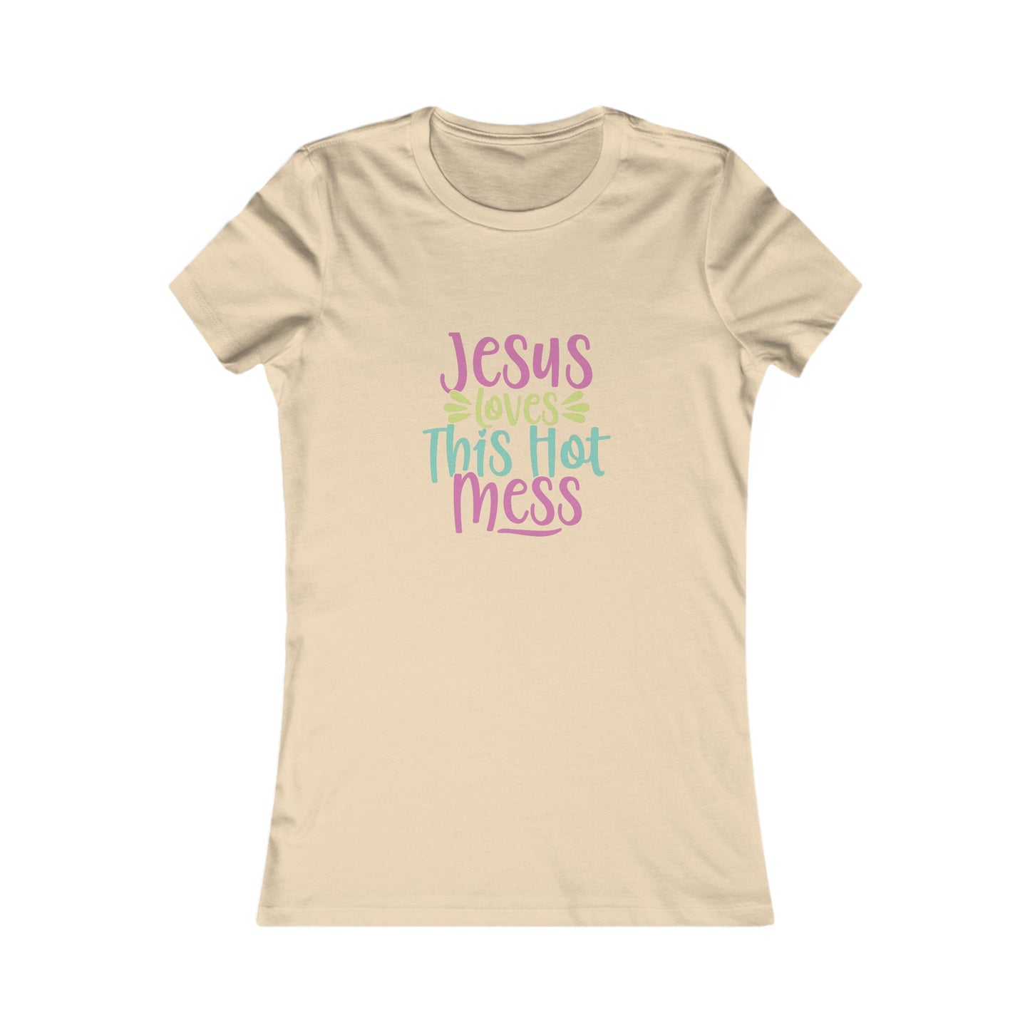 Hot Mess Womens Fitted Tshirt (Multi Logo) - Sweet Baby Jeez Teez