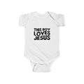 This Boy Loves Jesus Baby Onsie