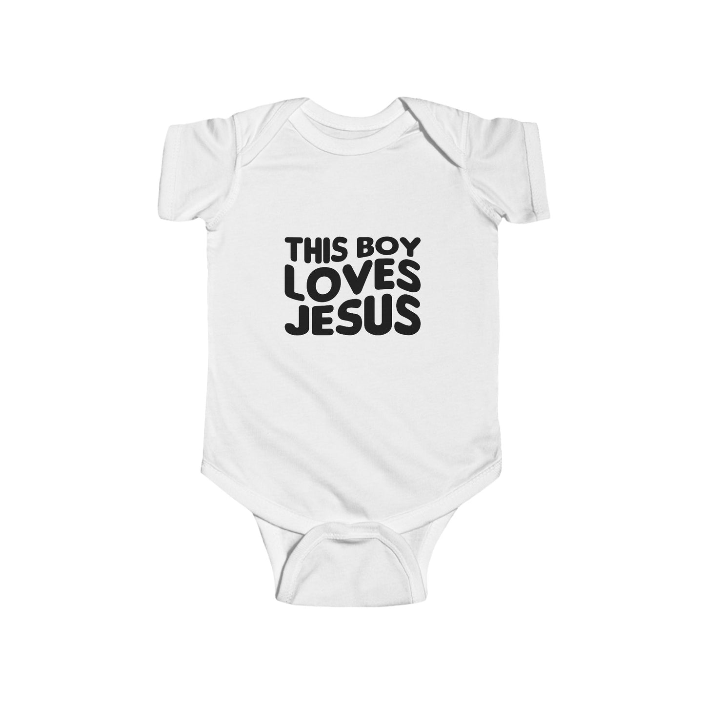 This Boy Loves Jesus Baby Onsie