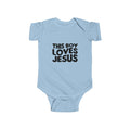 This Boy Loves Jesus Baby Onsie