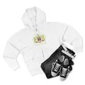 ARS Prayer Brigade Unisex Zip Hoodie (White with Green/Purple Logo)