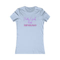 Pretty Girls Fitted Women's Tshirt (Purples Logo) - Sweet Baby Jeez Teez