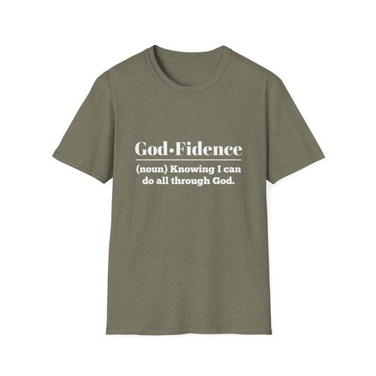 God-Fidence Men's Tshirt (White Logo)