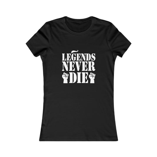 Legends Women's Fitted Tshirt (White Logo) - Sweet Baby Jeez Teez