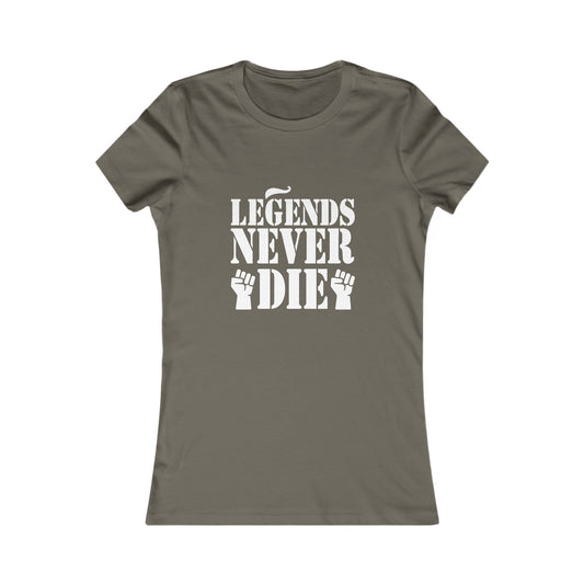 Legends Women's Fitted Tshirt (White Logo) - Sweet Baby Jeez Teez