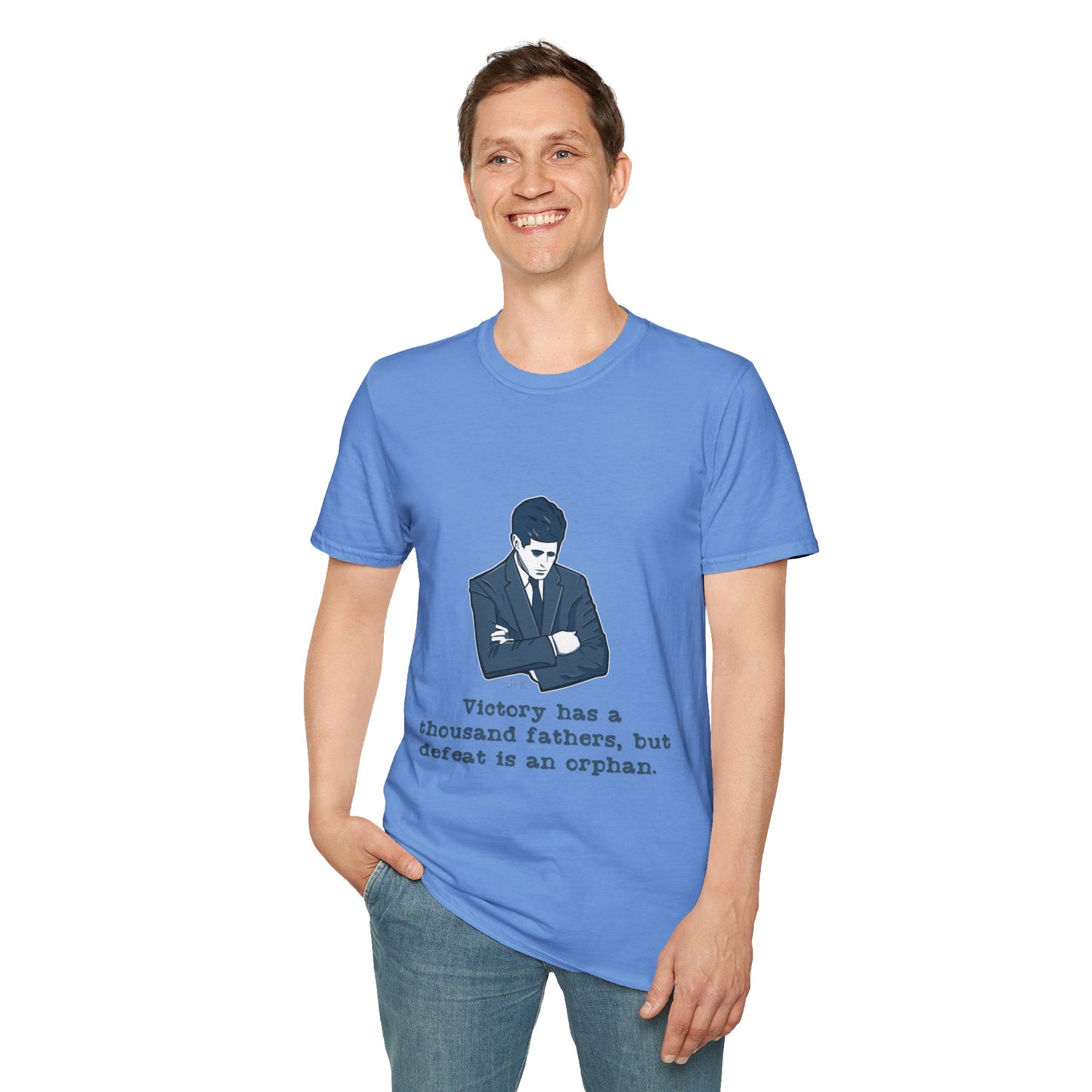 JFK Thousand Fathers Men's Tshirt (IW Blues Logo) - Sweet Baby Jeez Teez