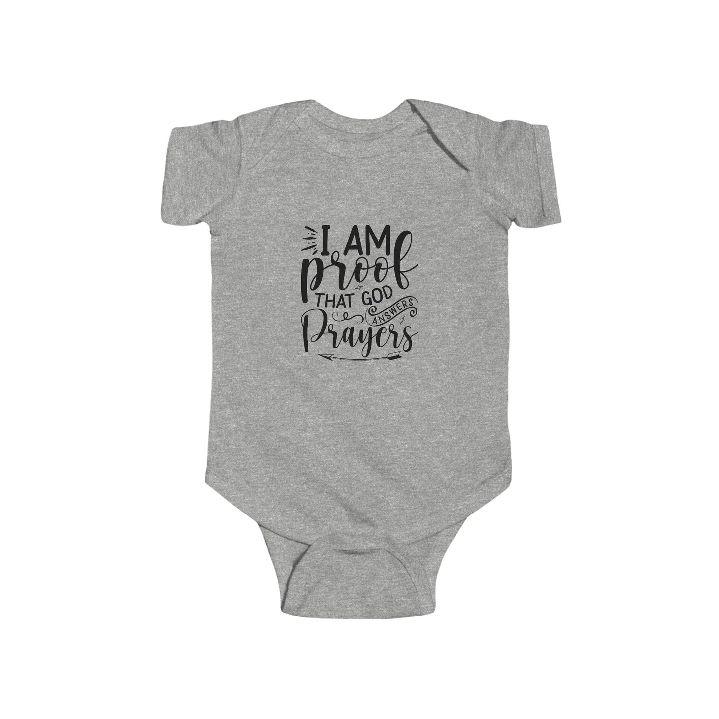 I am Proof Infant Fine Jersey Onesie (Black Logo)