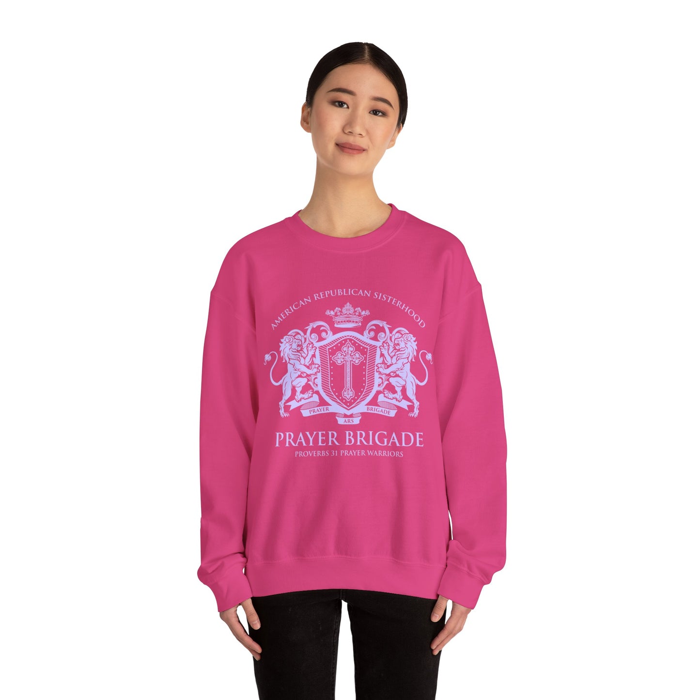 ARS Prayer Brigade Unisex Sweatshirt (Pink with Lilac Logo)