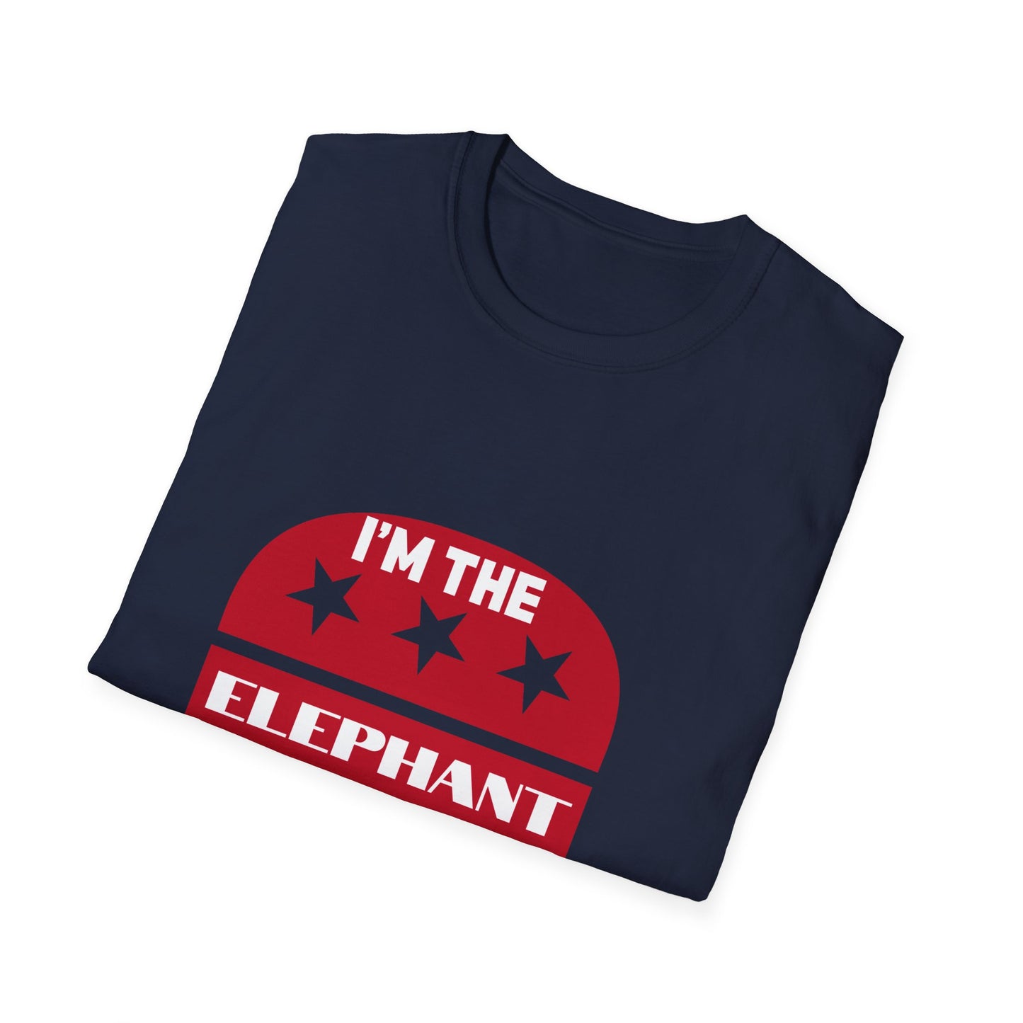 Elephant in the Room Women's Relaxed/Plus Navy Tshirt (XS-5XL)