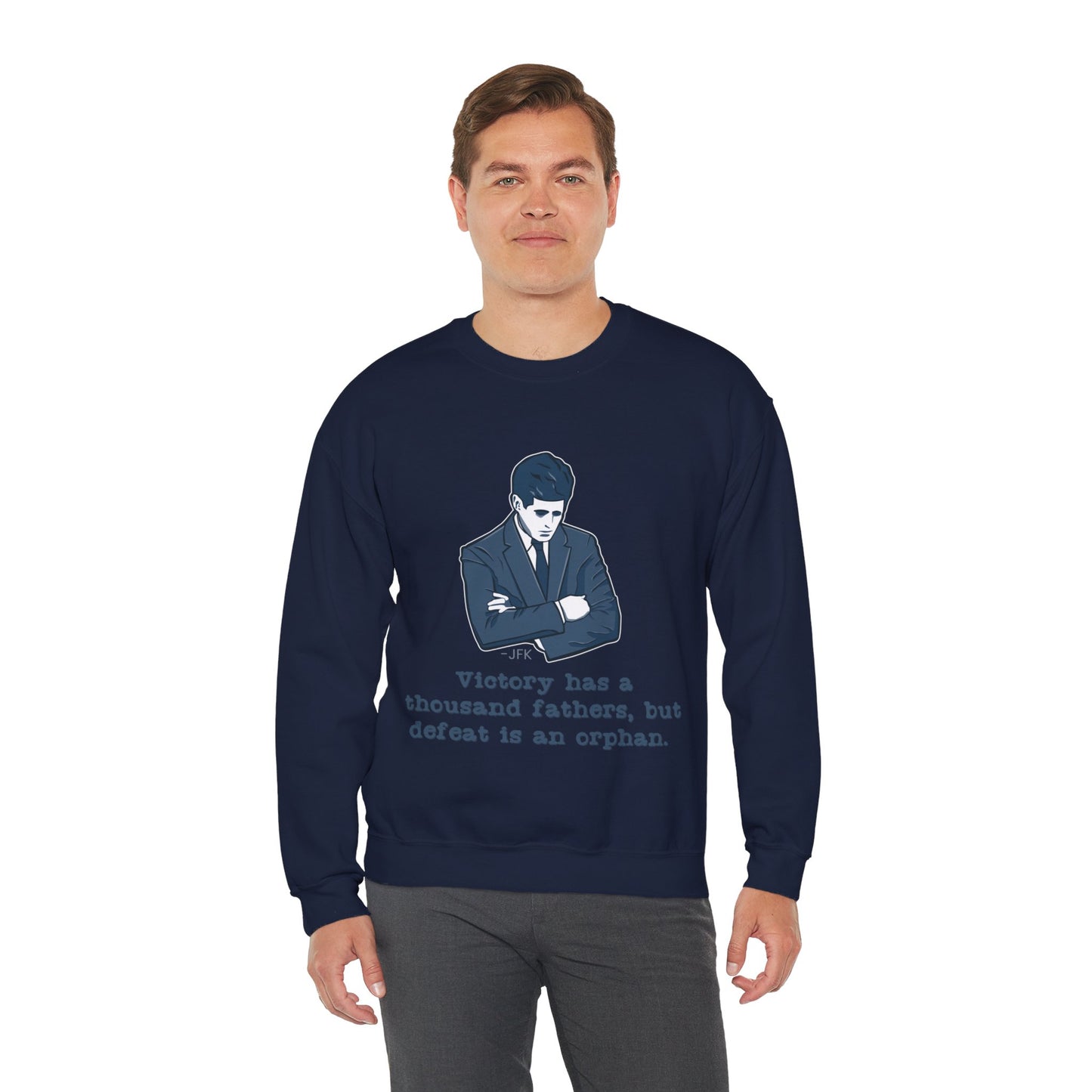 JFK Thousand Fathers Men's Sweatshirt (IW Blues Logo) - Sweet Baby Jeez Teez