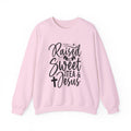 Sweet Tea and Jesus Women's Relaxed Sweatshirt (Black Logo)