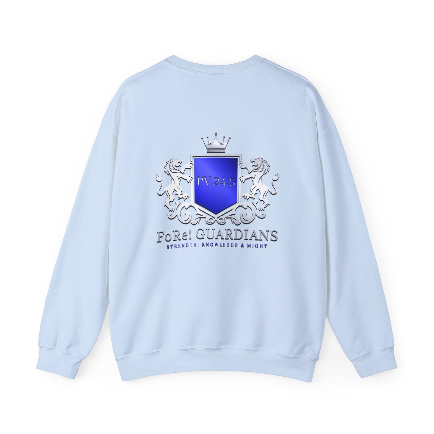 FoRel GUARDIANS Unisex Crewneck Sweatshirt - Strength, Knowledge & Might (Back Logo)