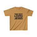 This Boy Loves Jesus Kid's Tshirt