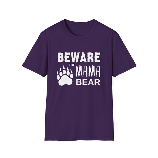 Mama Bear Women's Relaxed/Plus Tshirt (White Logo)