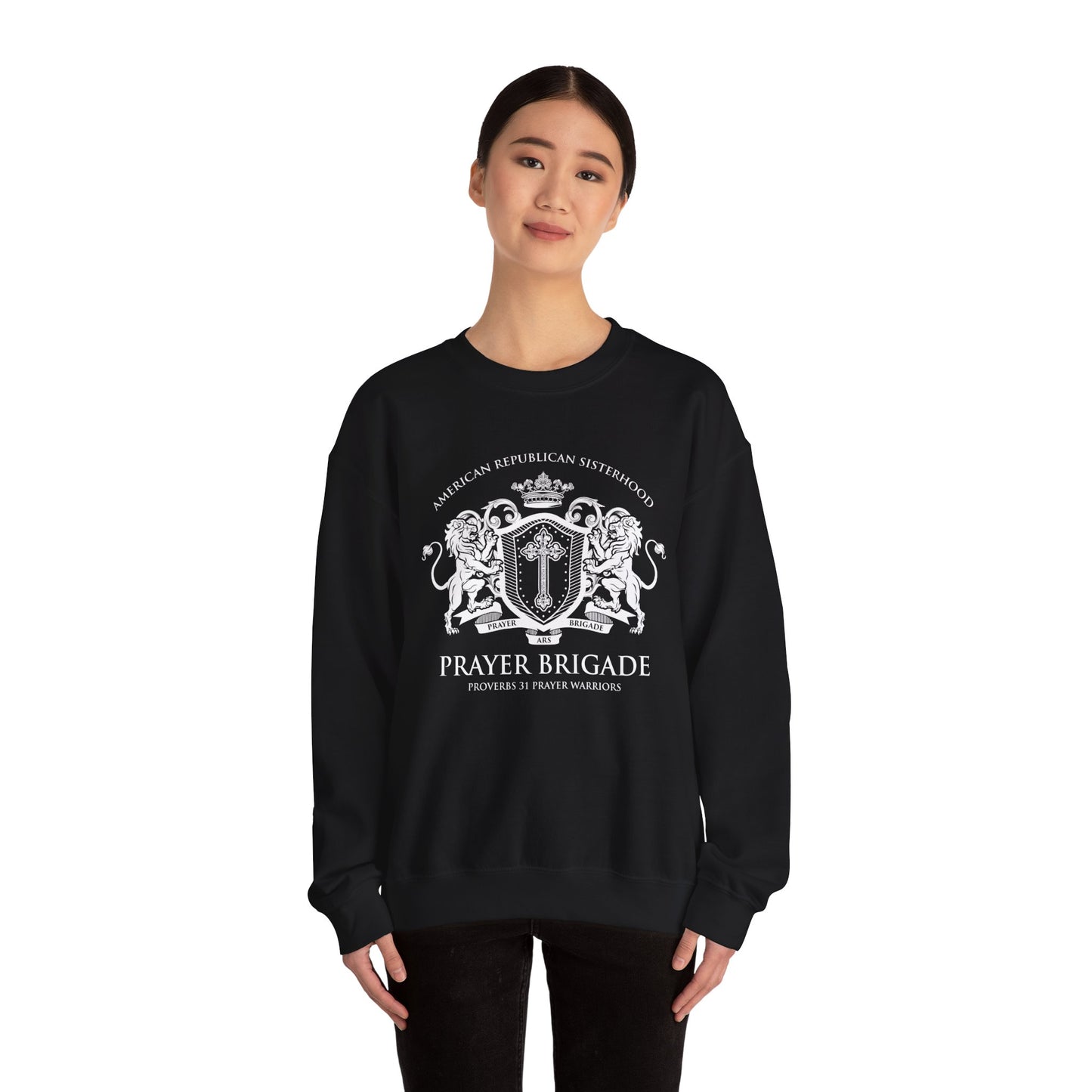 Prayer Brigade UUNISEX Sweatshirt - Scripture Inspired Design (White Logo)