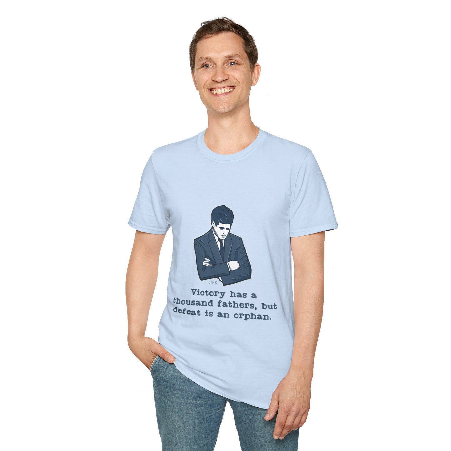 JFK Thousand Fathers Men's Tshirt (IW Blues Logo) - Sweet Baby Jeez Teez