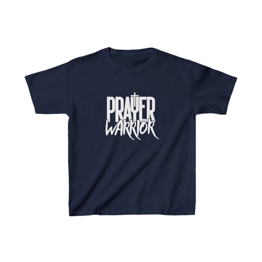 Prayer Warrior Boy's Tshirt (White Logo)