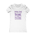 All Things Womens Fitted Tshirt (Purple Logo)