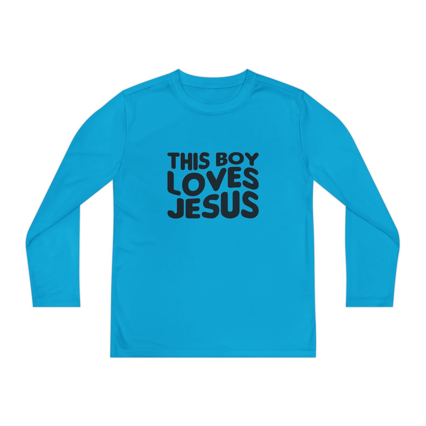 This Boy Loves Jesus Youth Long Sleeve Tshirt