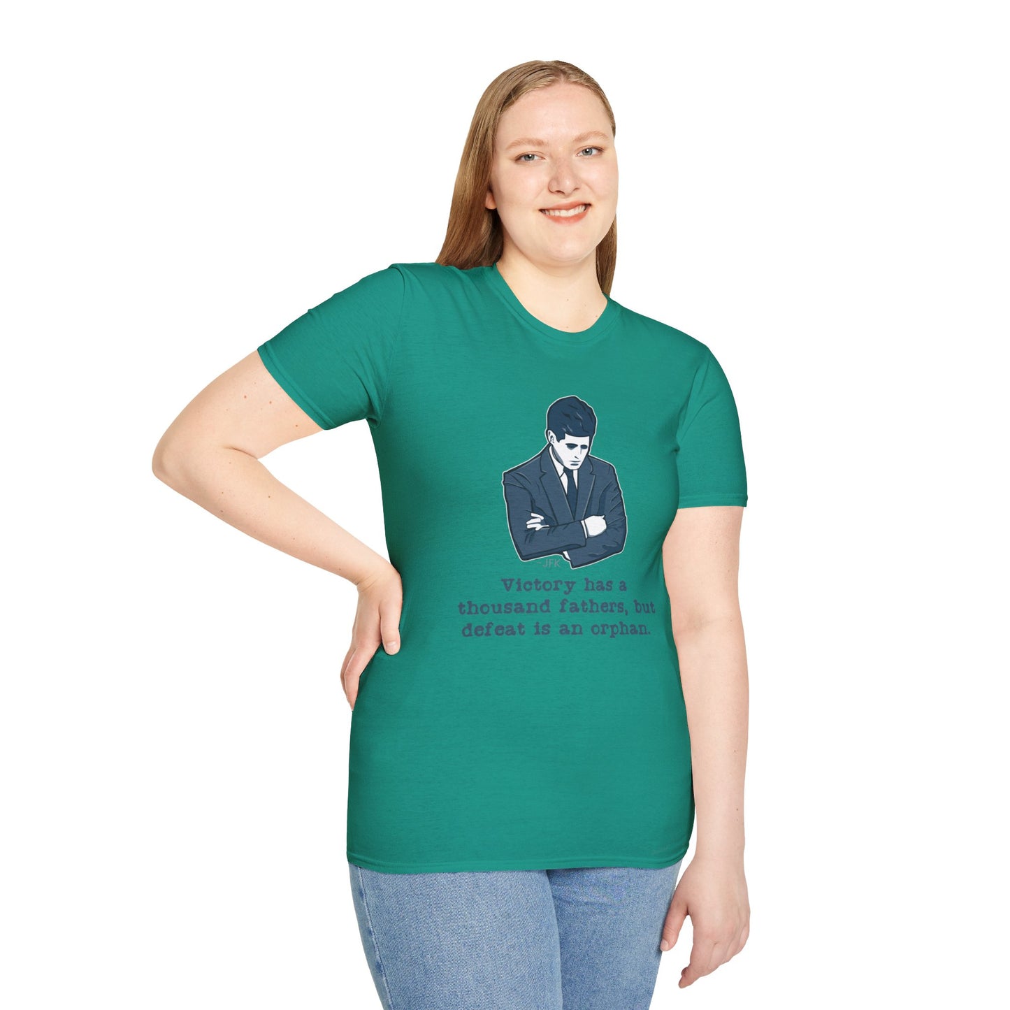 JFK Thousand Fathers Women's Relaxed/Plus Tshirt (IW Blues Logo) - Sweet Baby Jeez Teez