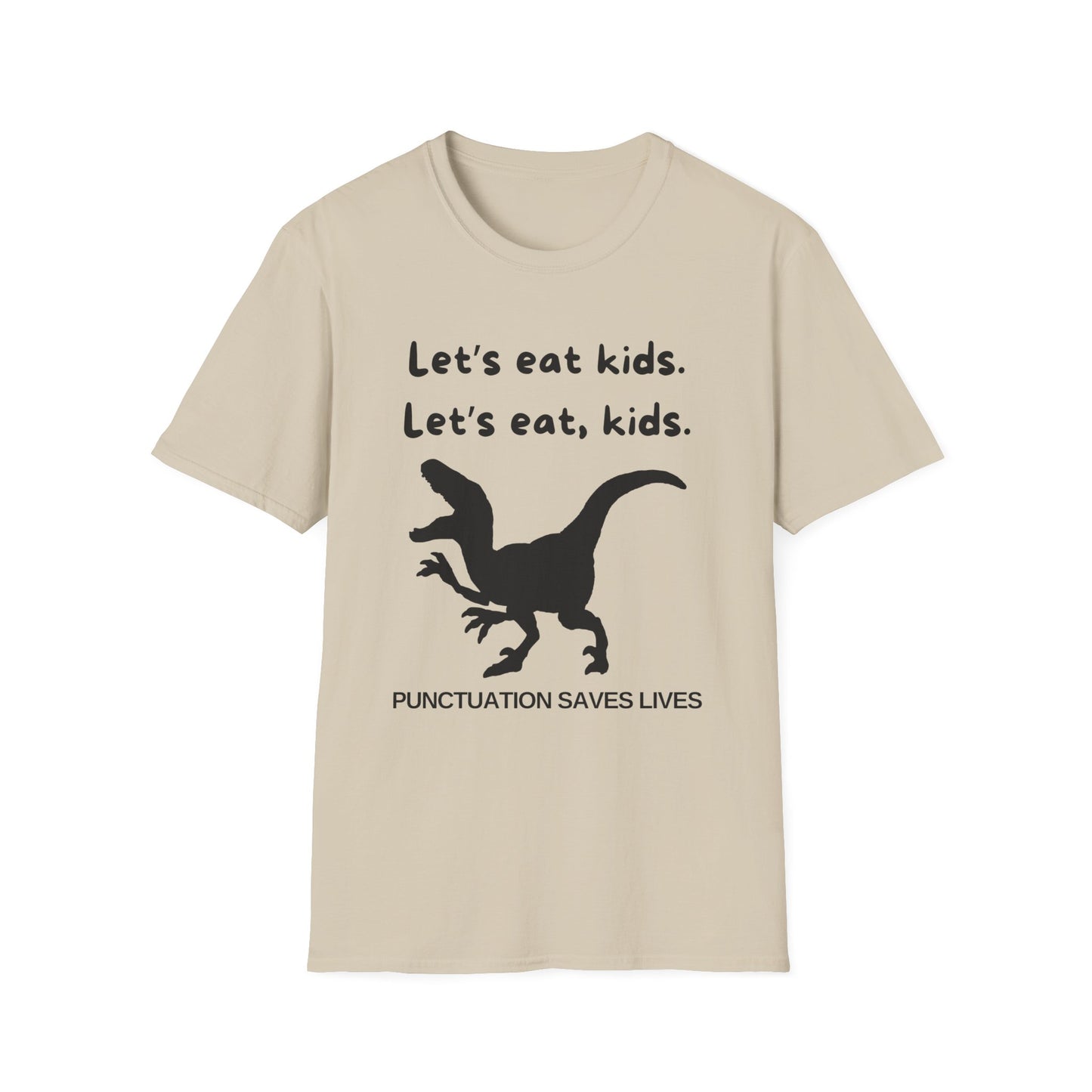 Lets Eat Kids Womens Relaxed/Plus Tshirt (Black Logo)