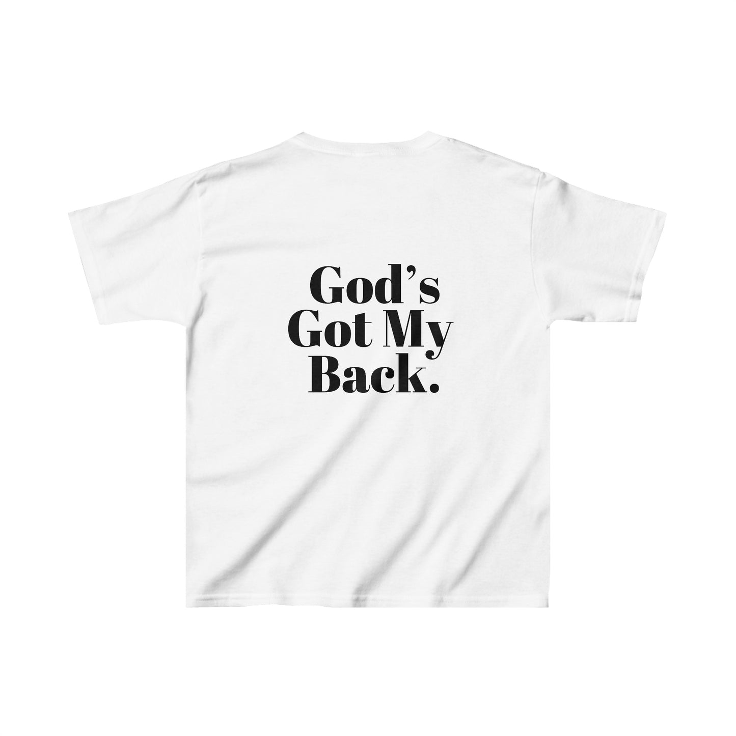 God's Got My Back Girls Tshirt (Black Logo)