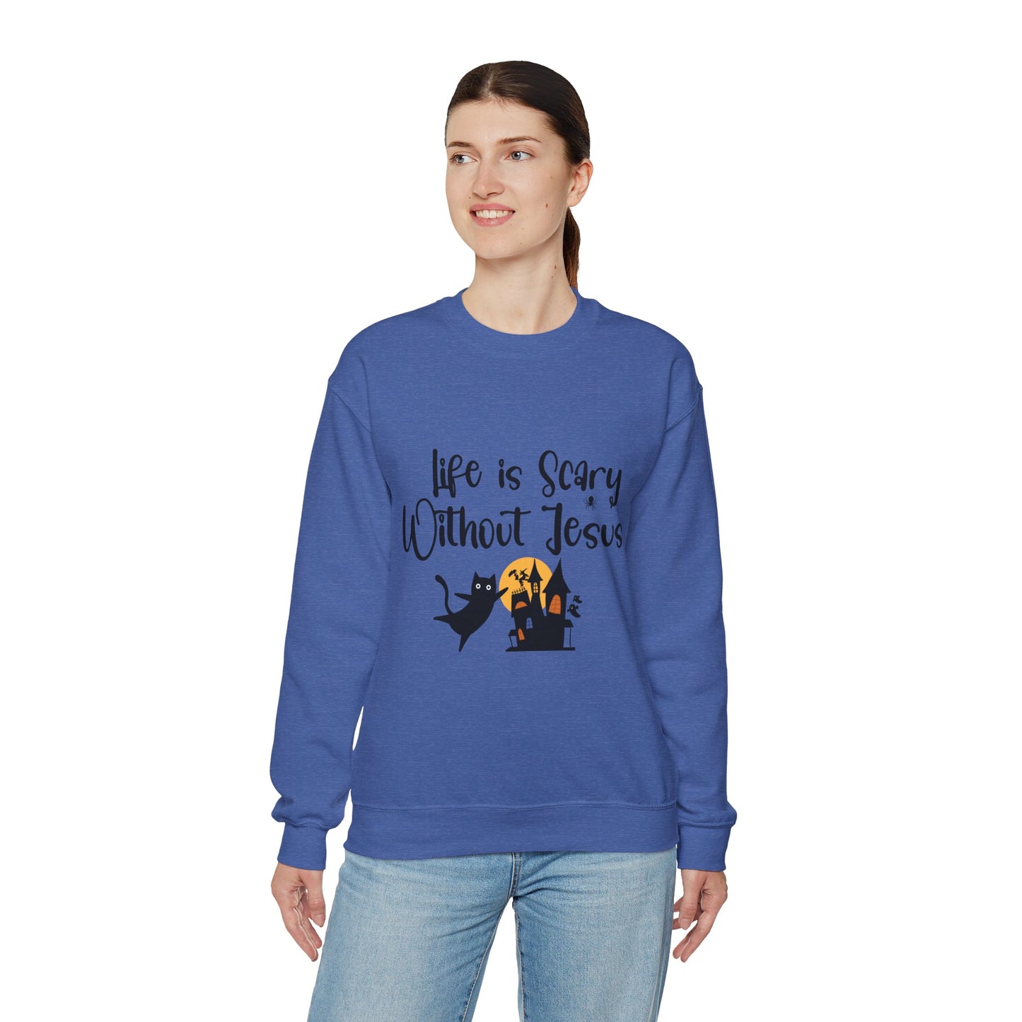 Life is Scary Women's Relaxed Sweatshirt - Sweet Baby Jeez Teez