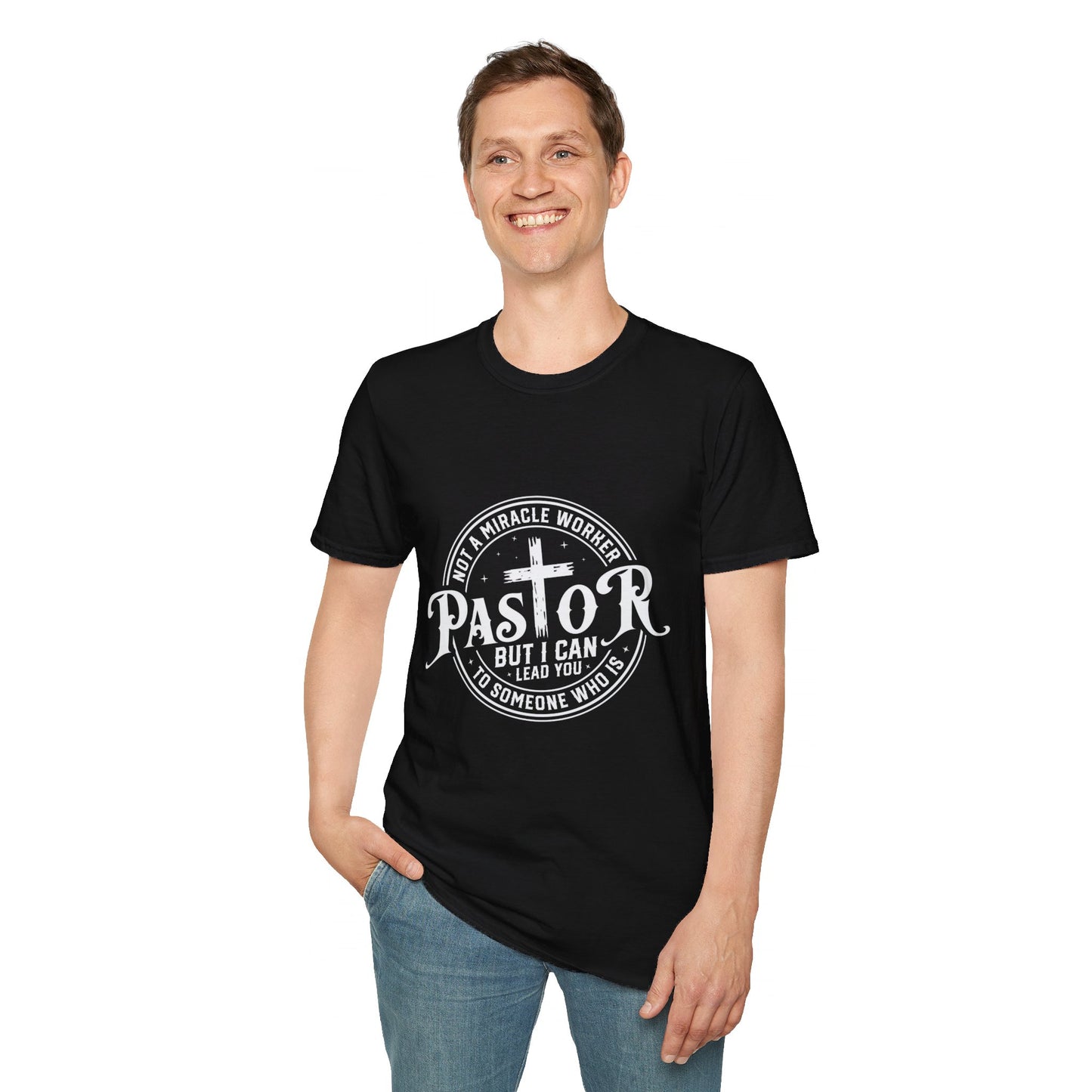 Pastor Men's Tshirt (White Logo)