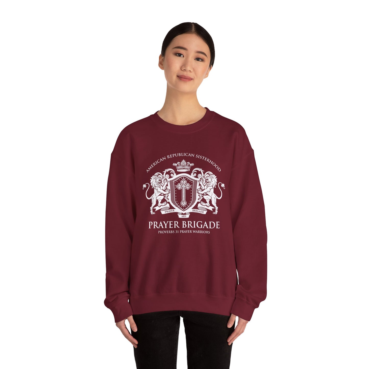 Prayer Brigade UUNISEX Sweatshirt - Scripture Inspired Design (White Logo)