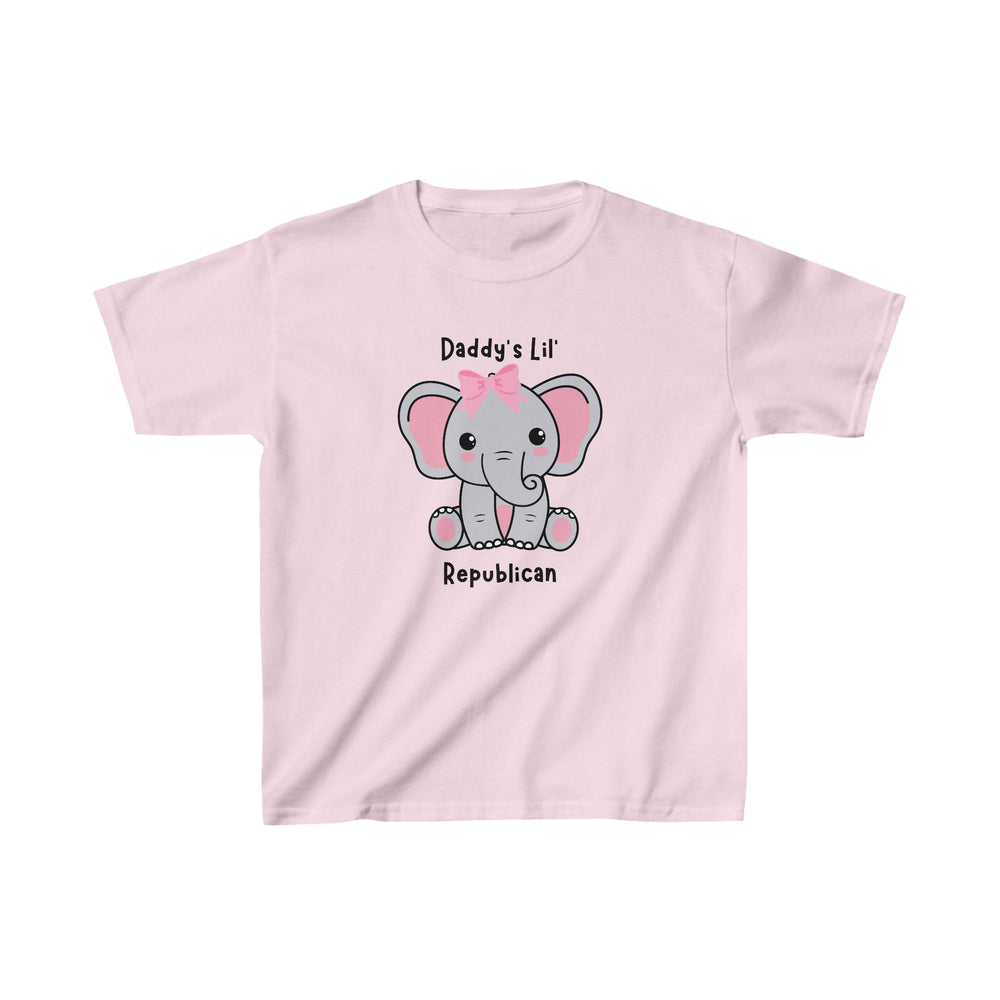 Daddy's Lil Republican Girls Tshirt (Pink and Gray Logo)