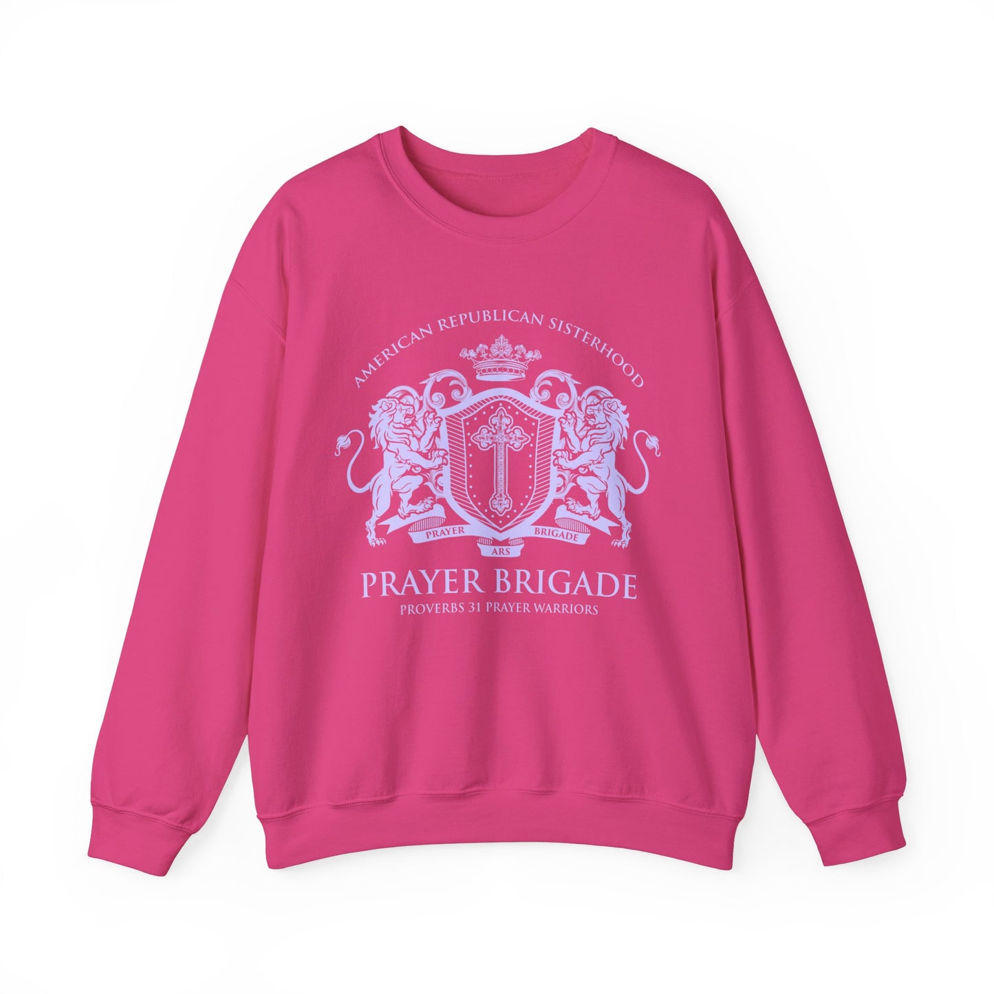 ARS Prayer Brigade Unisex Sweatshirt (Pink with Lilac Logo)