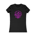 Mountains Women's Fitted Tshirt (Hot Pink Logo)